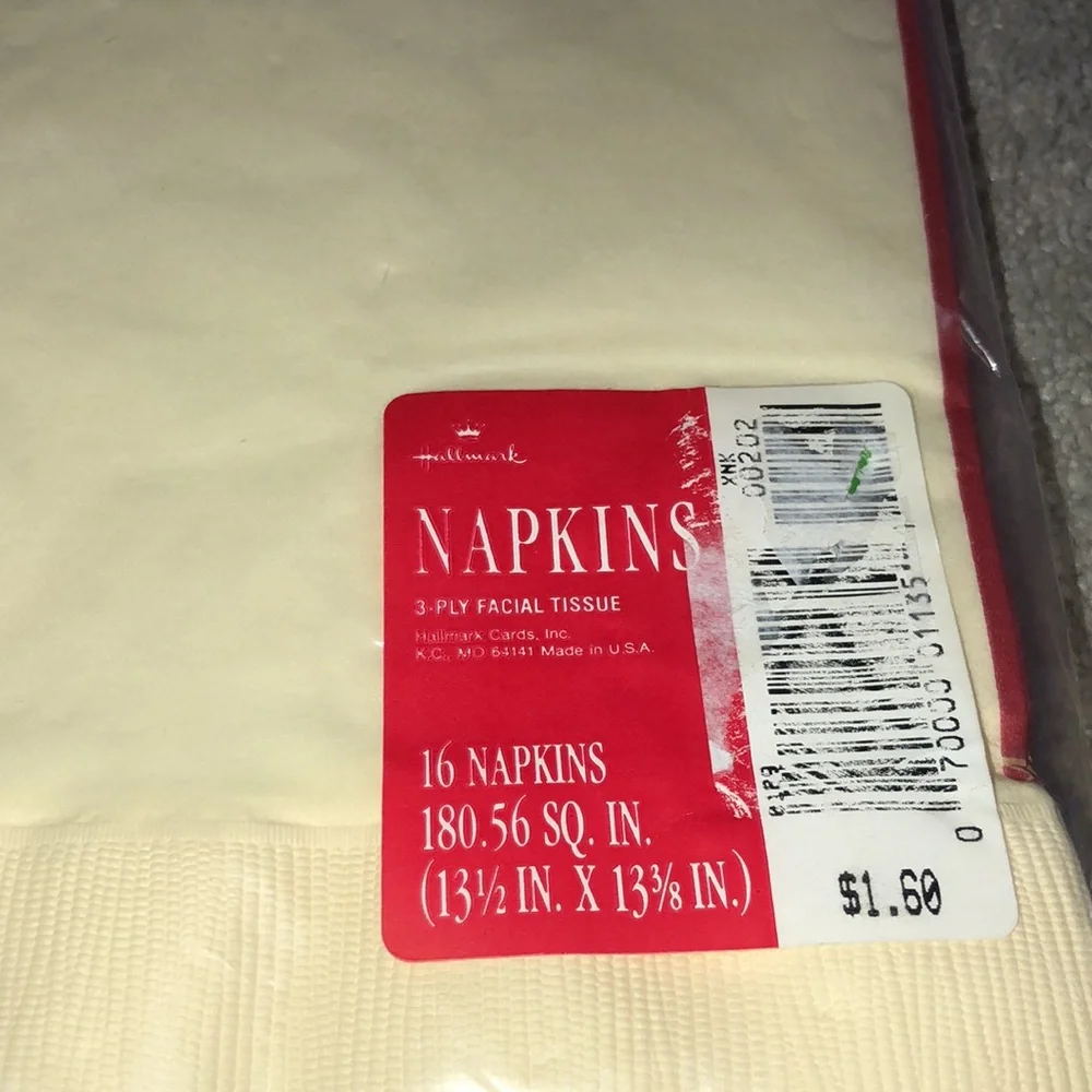 Hallmark Vintage Deadstock Napkins‎ Packs Christmas Tree Teddy Bear Drums Print